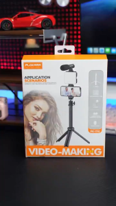 อุปกรณ์ถ่ายวิดีโอ ไลฟ์สด พร้อมไฟแฟลชและไมค์ตัดเสียงลม ขาตั้ง ที่จับสมาร์ทโฟน ไมค์ ไฟ LED ครบชุดพร้อมถ่าย