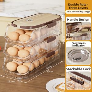 MEYGOROOM | Side Door Refrigerator Specialized Food Grade Rolling Storage Egg Box
