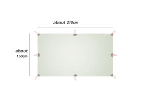 Aricxi Lightweight Shelter 15D Silicon Coated Silver Pastebrushing Nylon Canopy Tent Ground Cloth Outdoor Camping Portable Ground Cloth
