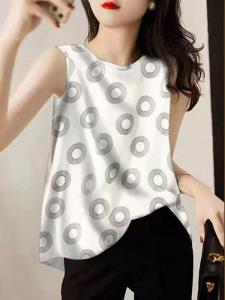 Áo Ba Lỗ Không Tay Bằng Lụa 100% Cho Nữ Mùa Hè 2025 Áo Khoác Ngoài Mới Áo Sơ Mi Lót Lụa Hương Hoa