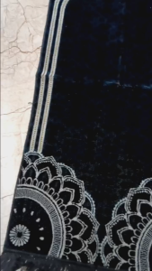 1pcs Sajadah Midi Model Couple Sepasang Turki Saudi Premium Beludru Hitam