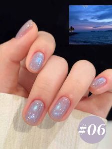 Sơn Móng Tay Gel Mắt Mèo 12ml Nhũ Holographic Lấp Lánh Hiệu Ứng Pha Lê Từ Tính Làm Sạch Bằng Đèn UV Dành Cho Chuyên Nghiệp