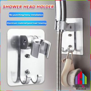 HB Shower Head Holder Adjustable Shower Rack Wall Mounted No Punching Bathroom Accessory