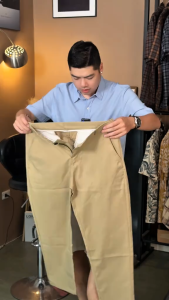 Quần dài Kaki nam hàn quốc Hậu Tâm Ống Suông Form Đứng Tôn Dáng Che Khuyết Điểm Chân không xù không phai màu 95% cotton co giãn