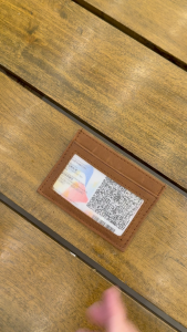 Slim Leather Card Holder with ID Window