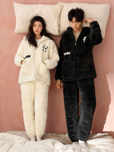 Couples Winter Warmth Flannel Cotton Padded Loungewear