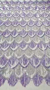 African Beads Lace Fabric High Quality Sequins Embroidery French Beaded Tulle Laces For Nigerian Wedding Dress