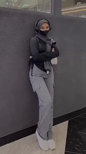 CELANA CARGO JEANS WANITA HIGWAIST KOREAN STYLE CARGO PANTS JEANS PREMIUM WANITA CELANA SAKU TEMPELL