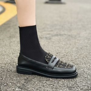 MIFEI | British Style Fur-lined Ankle Boots