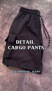 Celana Pendek Cargo Bahan Fleece | Celana Pendek | Celana Cargo | Celana Pria Wanita | Celana Santai Stone Yellow Green Island Bahan Flece Lembut