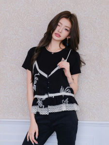Resort Style Lace Design T-Shirt