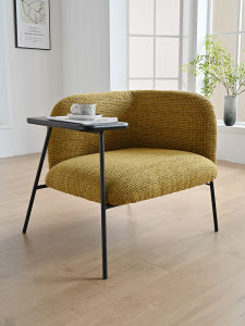 Nordic Style Sofa Chair with Coffee Table for Living Room Balcony Designer Casual Single Person Sofa Chair Simple Artistic Style