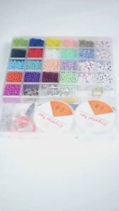 3CC certified 24 grid childrens handmade DLY beads beaded bracelet necklace Acrylic cute educational toy Princess gift