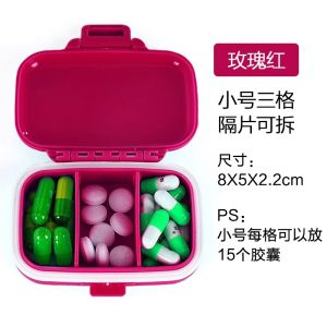 Portable Mini Medication Box Compact Sealed Moisture Proof Large Capacity Japanese Style Weekly 7 Days Pill Organizer