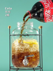 10L 8L 5L 4L juice dispenser with faucet for business/party Drink Glass Jar Water Pitcher with Stand