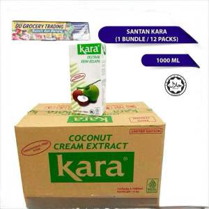 Kara Santan Estrak Krim Kelapa Asli 1 Literx 12 packs / Kara Branded Coconut Cream Extract 1000 ml