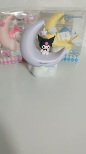 Sanrio LED Night Light for Kids 3-Stage Dimmable Moon-Shaped Animal Night Lamp with USB Charging Port