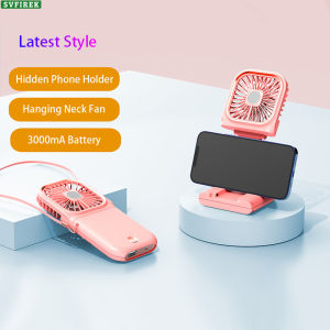 Quạt nhỏ cầm tay xách tay USB im lặng và sạc lại được Quạt để bàn Giá để điện thoại di động quạt đeo cổ Quạt USB mini quạt xếp cho gia đình văn phòng ngoài trời