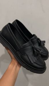 PROMO CUCI GUDANG Satu Ukuran Jumbo 43 Docmart Pria Jambul Rumbay Matte Sepatu Loafers Formal Pria Hitam Kerja Kuliah Kondangan Nikahan Lamaran