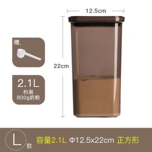 Neoflam Large Capacity Sealed Container Milk Powder Auxiliary Food Storage Box Flat Design Kitchen Storage Tin Can Plastic Material