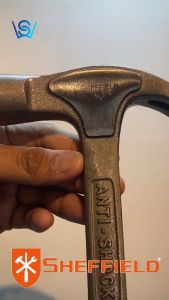 SHEFFIELD One Piece Claw Hammer with Anti-Vibration Grip (20 OZ 388mm) Heavy Duty DIY Professional High Carbon Steel Drop forged Heat Treated