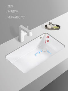 Side Drainage Drop-in Sink Right Rear Drainage Mini Laundry Hand Pool Balcony Ceramic Super Large Deep Embedded Washbasin