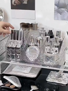 กล่องเก็บของ งานดี กล่องจัดระเบียบโต๊ะทํางาน กล่องเก็บแปรงแต่งหน้า เก็บของเบ็ดเตล็ด