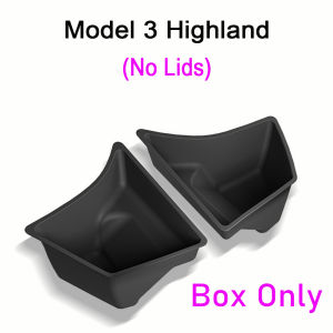 For 2024 2025 Tesla Model 3 Highland Rear Trunk Organizer Side Storage Box Boot Mat Bins TPE Flocking Lids Cover Car Accessories