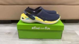 Giày sục crocs chuẩn xịn chống hôi chân nhựa tế bào êm mềm bền đi mưa lội nước đi biển literide 360 clog màu navy loang xanh đen