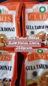 Gula tabur donat 250gram / Gula halus claris 250gram