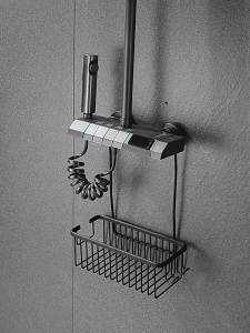 No Drilling Removable Shelf Aluminum Bath Basket Perforation-free Shampoo Rack for Bathroom Shelves For Shower Organizer Storage