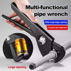 Heavy-Duty Adjustable Wrench & Pipe Pliers  7/10.5inch- High Hardness Strong Torque Wide-Angle Grip Carbon Steel