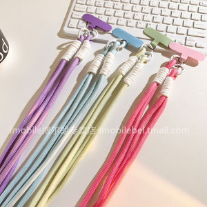 Durable Long Nylon Lanyard for Mobile Phone Outdoor Travel Crossbody Strap Shoulder Bag Womens Sky Blue Purple Woven Rope
