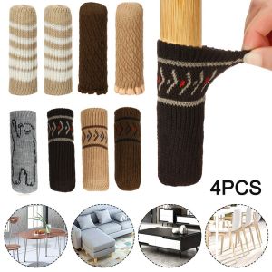 ROLL 4Pcs/Set Cute Knitting Non-slip Floor Protector Furniture Legs Sleeves Chair Socks Table Foot Cover Protective Case