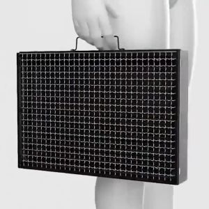 【BBQ】Outdoor Portable Grill Stainless Steel charcoal folding Barbecue Tool Camping Grill (Black)