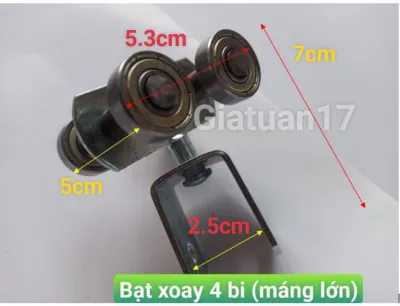 Bánh xe treo cửa lùa mái xếp đủ loại