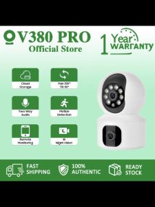V380 PRO CCTV Kamera Lensa Ganda IP 1080P Koneksi nirkabel pemantauan dalam ruangan PTZ HD