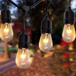 【COD&Ready】Rohstar E26/E27 1W/2W S14 Vintage Edison Bulb Lamp for Indoor Outdoor String Lights Waterproof