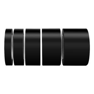 Black Light Blocking Tape Waterproof High Temperature Resistant Insulation Single Side Adhesive No Residue for LED Lights Privacy Glass Stickers Window Covering