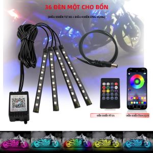 Điều Khiển Từ Xa Không Dây RF Cho Xe Máy Dải Đèn LED Chống Nước RGB Đa Màu Sắc Tạo Không Khí Cho Ô Tô Xe ATV