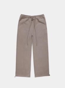 Grey American Sports Pants Womens Autumn Straight Leg Loose Wide Leg Casual Pants Floor-Length Trousers High Waist Cotton Polyester