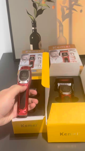 KEMEI KM-1709 1711 SET 7000 rpm Cordless USB-C Electric Mens Hair Trimmer with Sharp Stainless Steel Blades