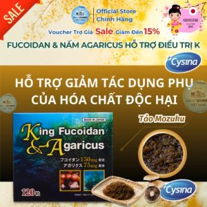 [Mua 2 Tặng 1][NSF1111 Giảm 111K] Viên Uống Tảo King Fucoidan & Agaricus - Hộp 120v Hỗ Trợ Điều Trị Ung Thư Chính Hãng