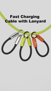 Hagibis Cell Phone Lanyard Type-C Cable Portable Keychain USB C to C Charging Cable Wrist Cord for iPhone 17 Pro Power Bank SSD