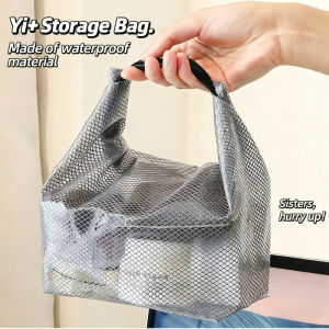 Waterproof Toiletry Bag Large Capacity Makeup Handbag Snap Button Portable Towel Storage Organizer