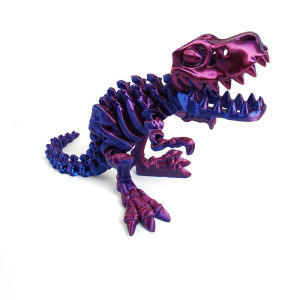 3D Printed Tyrannosaurus Rex Skeleton Dragon Crafts Model Movable Joints Kids Gift Desktop Decor Realistic Dinosaur Figurine