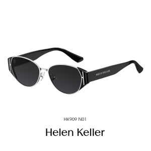 HELEN KELLER | Fathers Day Gift Stylish Round Cat-Eye Sunglasses