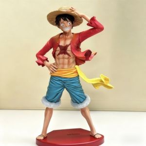 Bandai | New 24cm One Piece Anime Figure Confident Smiley Luffy Three Form Face Changing Doll Action Figurine Model Toys Kits