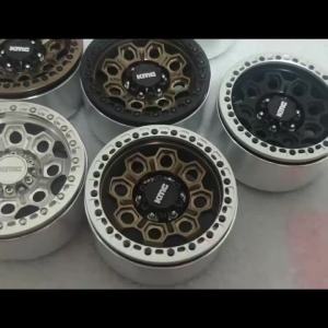 4PCS 1.9inch 2.2inch KMC XD Simulated Metal Wheel Hub for 1/10 1/8 RC Crawler Car SCX10 TRX-4 Easy Control Tank 300 LC76 CROSSRC
