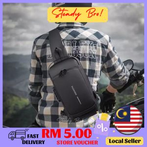 WITH VIDEO Mens Chest Pouch Crossbody Water Resistant Nylon Sling Bag [Malaysia Stock]
